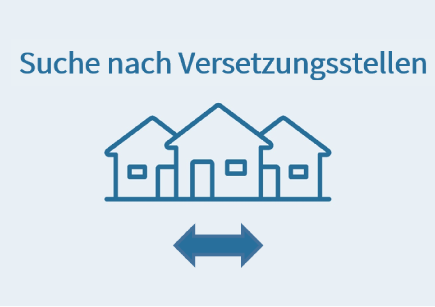 Symbolfoto mit zwei Häusern und zwei Pfeilen zwischen den Häusern;